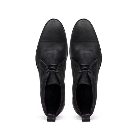 Rezza Suede Calfskin Chukka Boot Black