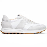 Roxi Suede & Calfskin Sneaker, White