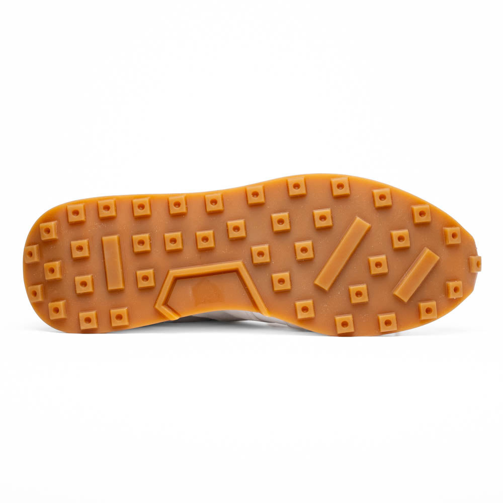 Roxi Suede & Calfskin Sneaker, White