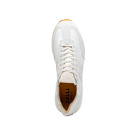 Roxi Suede & Calfskin Sneaker, White