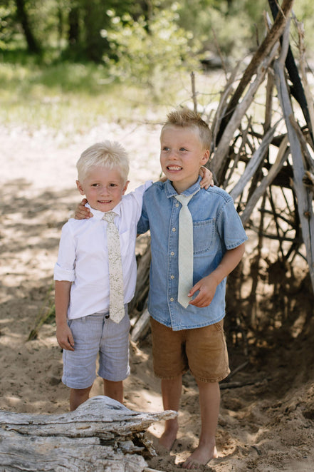 Sea Foam Boys Tie