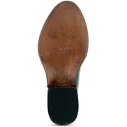 Men's Black Ostrich Print Cowboy Boots