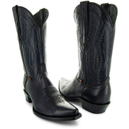 Men's Snip Toe Cowboy Boots Black | Soto Boots