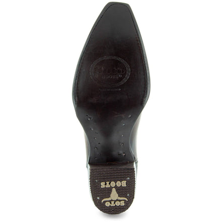 Men's Snip Toe Cowboy Boots Black | Soto Boots