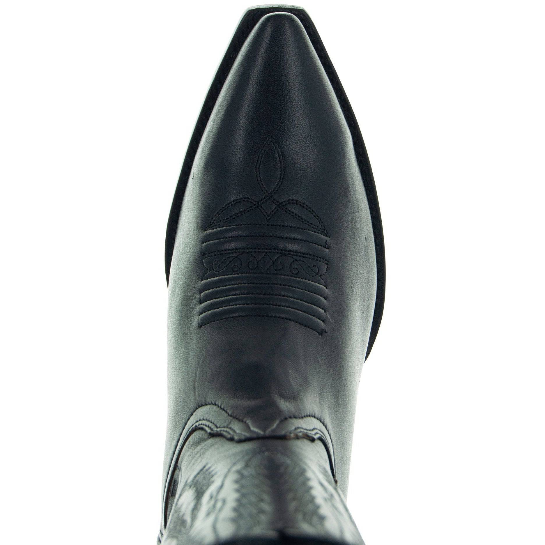 Men's Snip Toe Cowboy Boots Black | Soto Boots