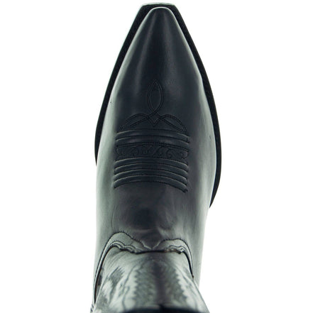 Men's Snip Toe Cowboy Boots Black | Soto Boots