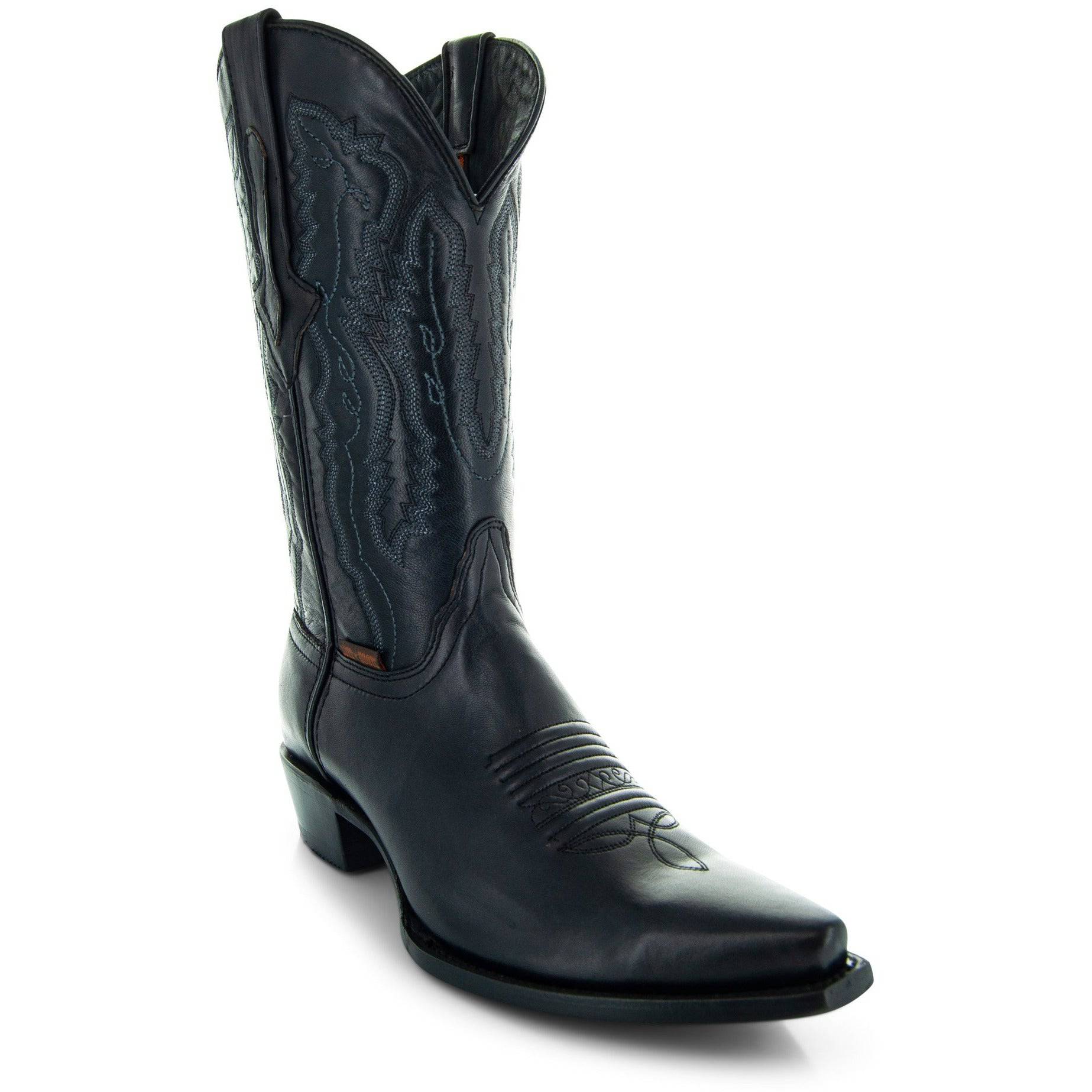 Men's Snip Toe Cowboy Boots Black | Soto Boots
