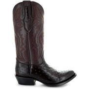 Men's  Brown Ostrich Print Cowboy Boots