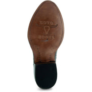 Men's  Brown Ostrich Print Cowboy Boots