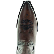 Men's Snip Toe Cowboy Boots Burnished Brown