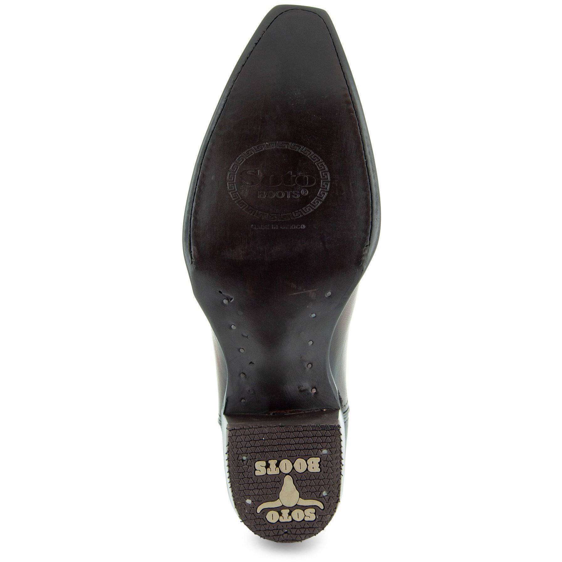 Men's Snip Toe Cowboy Boots Burnished Brown