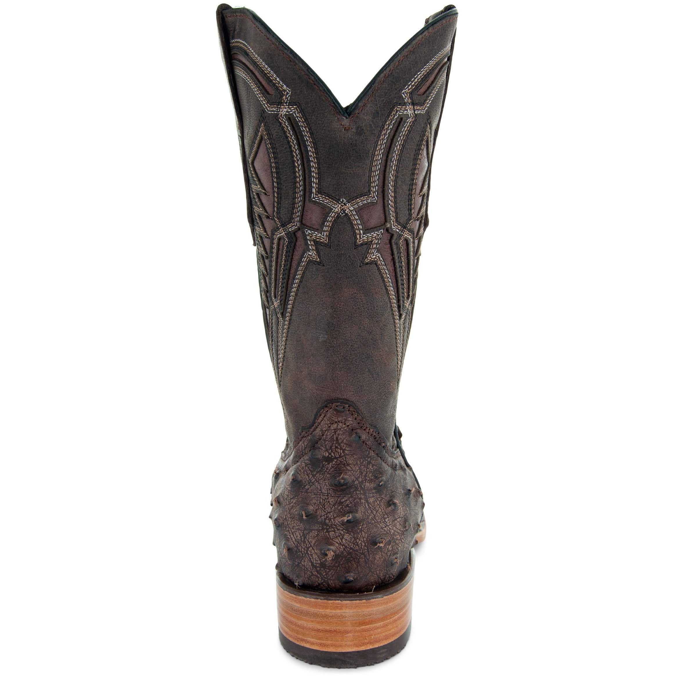Soto Boots Mens Out of the Wild Brown Ostrich Print Boots