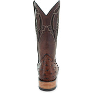 Soto Boots Mens Out of the Wild Cognac Ostrich Print Boots