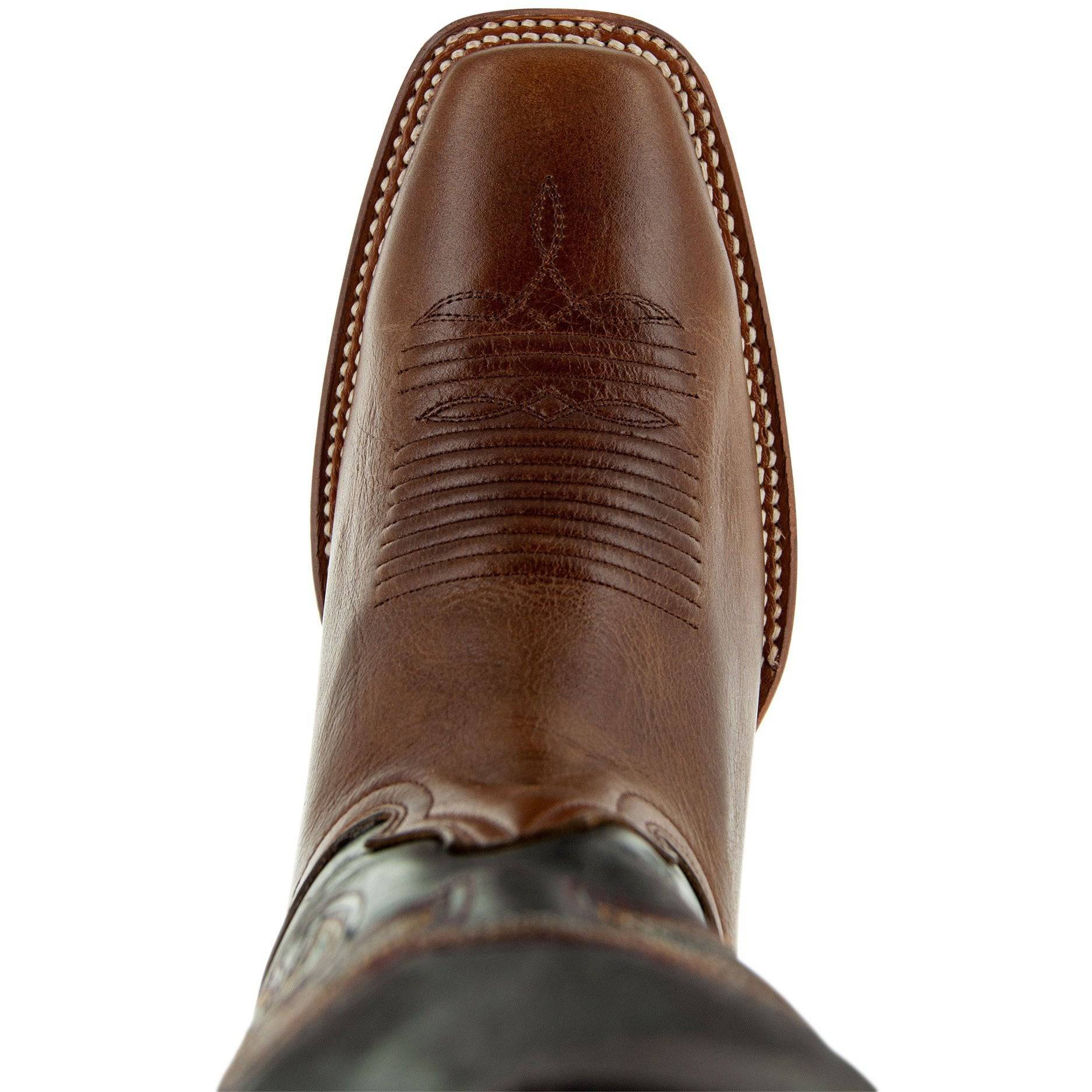 Miel Square Toe Leather Cowboy Boots
