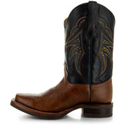 Miel Square Toe Leather Cowboy Boots