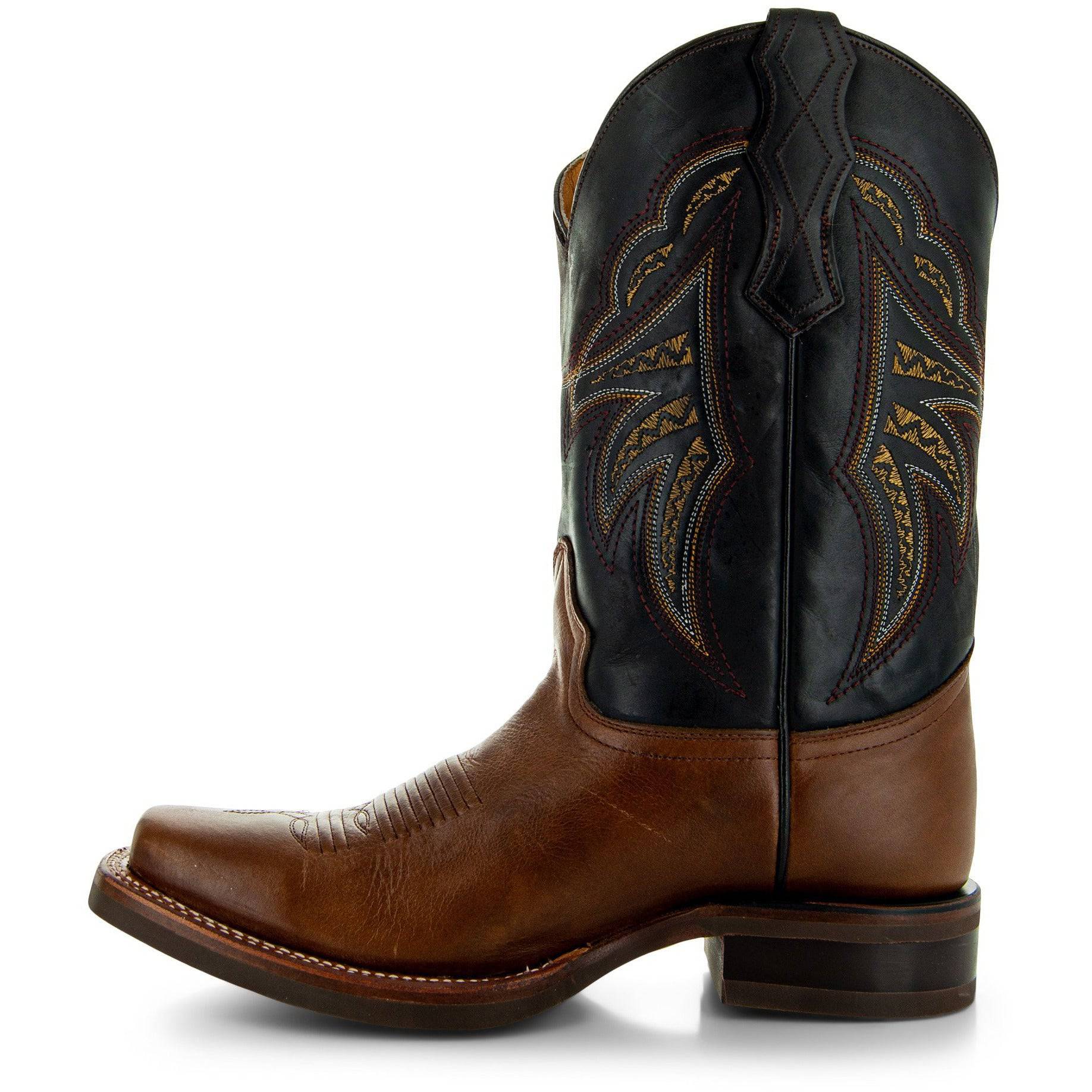 Miel Square Toe Leather Cowboy Boots