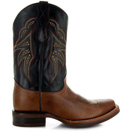 Miel Square Toe Leather Cowboy Boots