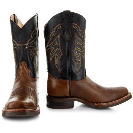 Miel Square Toe Leather Cowboy Boots
