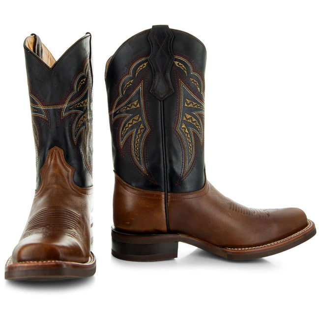Miel Square Toe Leather Cowboy Boots