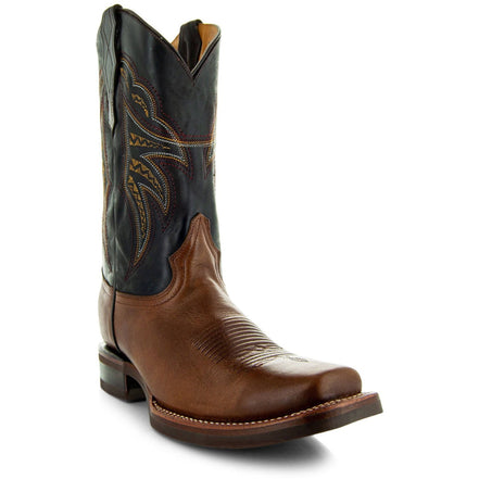 Miel Square Toe Leather Cowboy Boots