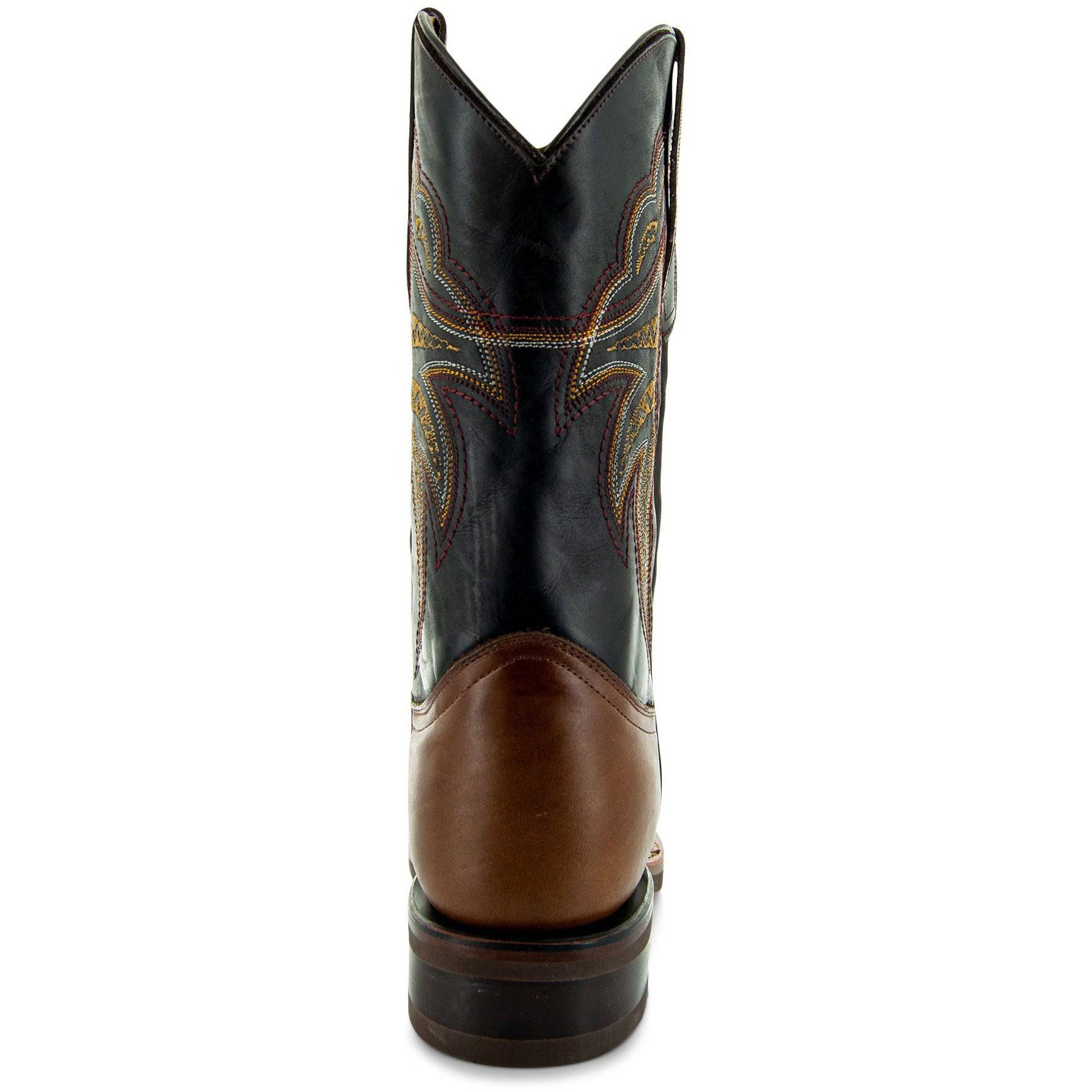 Miel Square Toe Leather Cowboy Boots