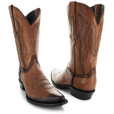 Men's Snip Toe Cowboy Boots Tan | Soto Boots