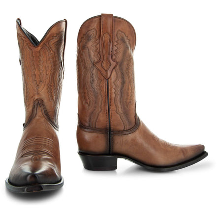 Men's Snip Toe Cowboy Boots Tan | Soto Boots