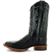 Black Caiman Belly Print Men's Cowboy Boots
