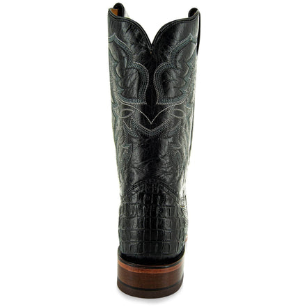 Black Caiman Belly Print Men's Cowboy Boots