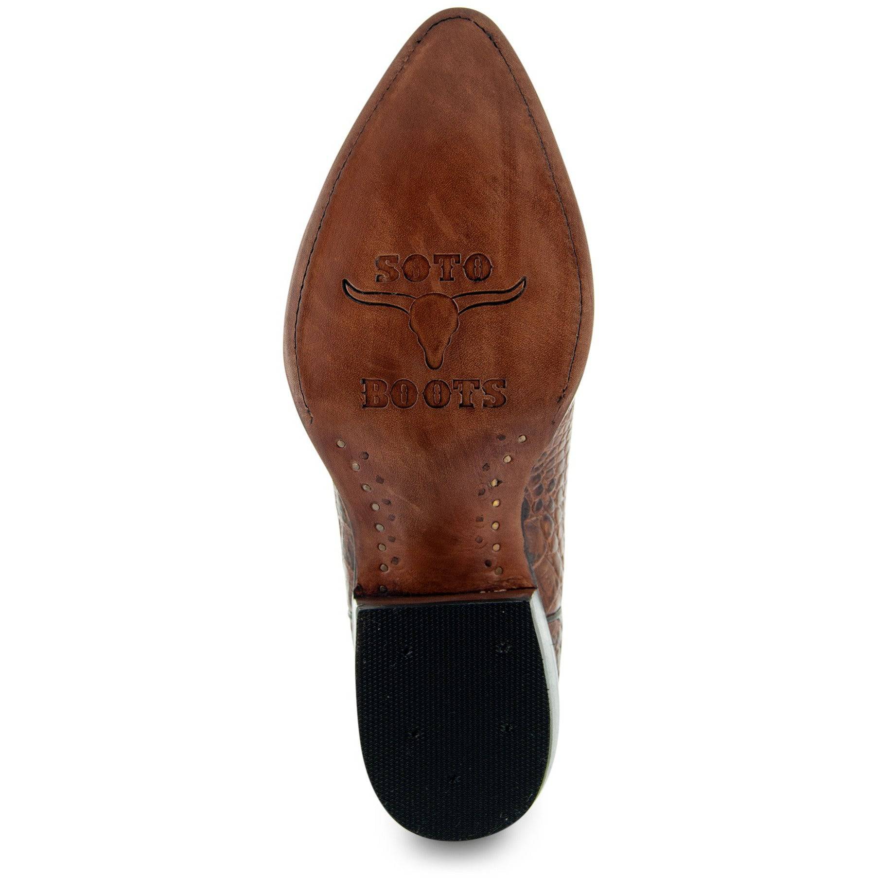 Soto Boots Men's Gator Tail Print Cowboy Boots