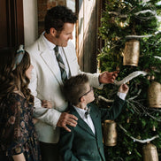 Spruce Plaid Boys Bow Tie