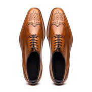Stephano Wingtip Oxford Camel