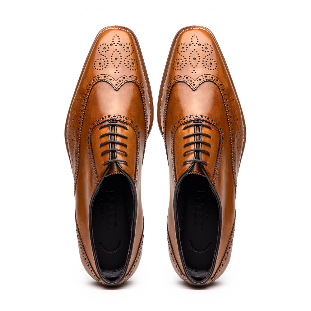 Stephano Wingtip Oxford Camel