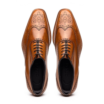 Stephano Wingtip Oxford Camel