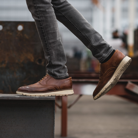 STEEL TOE OXFORD SHOE VOLTA AMBER